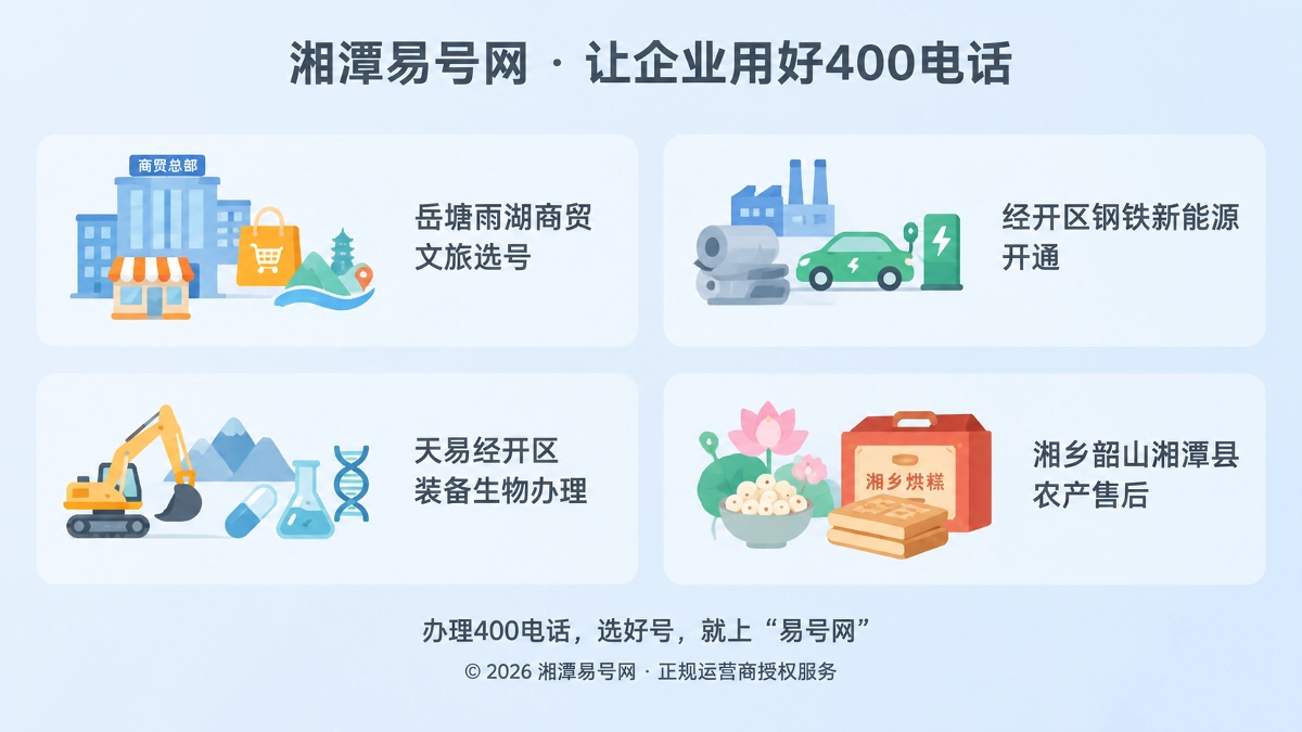 湘潭易号网400电话办理流程
